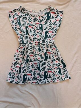 Winter Water Factory - Toucan Print Elastic-Waist Dress